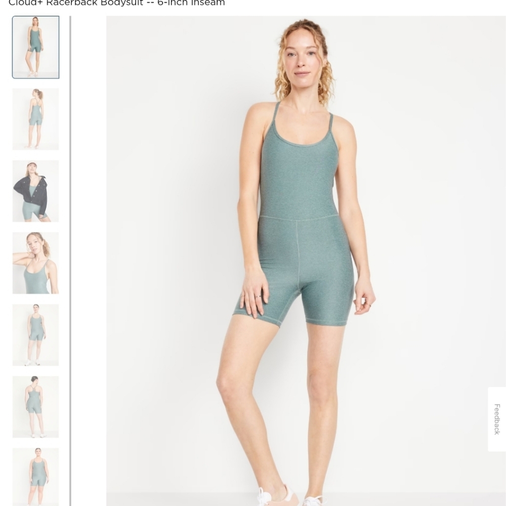 Cloud+ Racerback Bodysuit -- 6-inch inseam